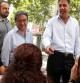 El candidato del PP por Girona, Enric Millo, pasea junto al candidato por Barcelona, Xavier Garcia Albiol