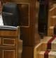 El presidente del Gobierno, Mariano Rajoy, durante la sesión de control en el Congreso