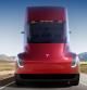 This photo provided by Tesla shows the front of the new electric semitractor-trailer unveiled on Thursday, Nov. 16, 2017. The move fits with Tesla CEO Elon Musk's stated goal for the company of accelerating the shift to sustainable transportation. (Tesla via AP)