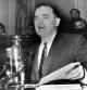 Joseph McCarthy en una intervención ante el Senado estadounidense