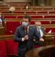 El vicepresidente de la Generalitat y coordinador nacional de ERC, Pere Aragonès interviene durante una sesión plenaria en el Parlament de Catalunya