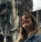 La alumna del IES Clara del Rey Coral Navarro en la plaza Marienplatz de Munich, donde hizo el Erasmus
