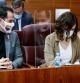 Aguado y Ayuso han coincidido en el pleno de hoy en la asamblea de Madrid