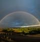 Doble arco iris al anochecer en Manlleu.