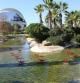 Tramos del Jardín del Turia y al fondo la Ciudad de las Artes y las Ciencias