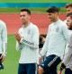Spain's midfielder Sergio Busquets (2L), Spain's forward Alvaro Morata (3R) and teammates take part in their MD-1 training session at Las Rozas near Madrid on June 22, 2021, the eve of their UEFA EURO 2020 Group E football match against Slovakia. (Photo by PIERRE-PHILIPPE MARCOU / AFP)