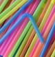 Pajitas de plástico de colores