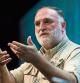 FILE - This Aug. 31, 2019 file photo shows chef and restaurant owner Jose Andres speaking at the Library of Congress National Book Festival in Washington. AndrÃ©s and his World Central Kitchen have been awarded a prestigious Spanish prize for their international relief work promoting healthy food. (AP Photo/Cliff Owen, File)