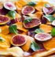 Pizza con calabaza, higos y canónigos