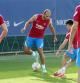 Martin Braithwaite entrenando en la ciudad deportiva