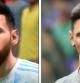 Messi en FIFA 22 (izquierda) y en eFootball en la comparativa publicada por el canal El Analista de Bits