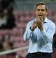 BARCELONA, 30/10/2021.- El entrenador del FC Barcelona Sergi Barjuán durante el partido de la jornada 12 de Liga en Primera División que FC Barcelona y Deportivo Alavés juegan hoy sábado en el Camp Nou, en Barcelona. EFE/Enric Fontcuberta.
