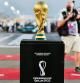 Lusail (Qatar), 21/11/2021.- The trophy of the FIFA World Cup 2022 on display on the grid before the 2021 Formula One Grand Prix of Qatar at the Losail International Circuit in Lusail, Qatar, 21 November 2021. (Fórmula Uno, Estados Unidos, Catar) EFE/EPA/NOUSHAD THEKKAYIL