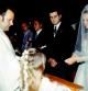 Wedding of Alfonso, XVI Duke of Aliaga , son of the Duchess Cayetana of Alba, with Maria of Hohenlohe.1977, Madrid