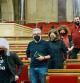 GRAFCAT2323. BARCELONA, 03/02/2022.- Los diputados de la CUP abandonan el hemiciclo tras el pleno extraordinario de la cámara catalana en el que se ha aprobado un dictamen, pactado por las fuerzas independentistas, que avala mantener el escaño al diputado de la CUP Pau Juvillà, pero al mismo tiempo ha dejado de tratarlo como un parlamentario más. EFE/Toni Albir