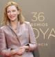 Cate Blanchett esta mañana en la rueda de prensa en València