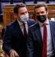 Teodoro García Egea junto a Pablo Casado en el Congreso de los Diputados