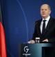 German Chancellor Olaf Scholz delivers a statement following a meeting of the security cabinet of the government in Berlin, Germany, 24 February 2022. Since the early morning hours eastern territories of Ukraine are under attack of Russia.