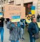 Manifestación en el centro de Barcelona contra el ataque ruso a Ucrania. EUROPA PRESS 25/02/2022