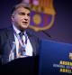 Joan Laporta, presidente del FC Barcelona durante la asamblea de socios compromisarios celebrada telemáticamente