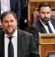 21 / 05/ 2019 MADRID Pleno de sesi#{emoji}151;n constituyente en el congreso de los diputados Oriol Junqueras pasa al lado de Pedro Sanchez y Abascal