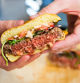 Sangrado de una hamburguesa vegetal de Impossible Foods