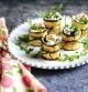 Rollitos de calabacín con queso y jamón