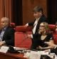 Jordi Borda, Sigfrid Gras, Rosà Romà y David Pérez en la comisión de control del Parlament