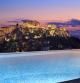 La piscina del Hotel Grande Bretagne con vistas del Partenón