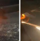 Un pasajero graba el tenso momento en el que se incendia el motor derecho del avión en pleno vuelo