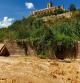El río Cardener cargado de sedimentos que le dan el color amarronado.