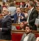 Iceta chilla protestando por la decisión de aplazar la jornada durante la sesion de hoy en el Parlament de Catalunya. foto David Airob