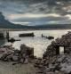 La sequía en el pantano de Sau deja al descubierto las ruinas del pueblo antes sumergido.