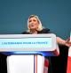 Marine Le Pen durante un acto de RN en Cap d’Adge