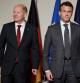 El canciller alemán Olaf Scholz y el presidente francés Emmanuel Macron