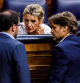Yolanda Díaz, Jaume Asens y Alberto Garzón, este jueves en el Congreso