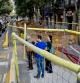 Obras en Consell de Cent entre la rambla Catalunya y paseo de Gràcia