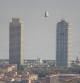 El barco volador del Port Olímpic visto desde el Tibidabo.