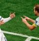 Al Khor (Qatar), 04/12/2022.- Harry Kane of England celebrates scoring the 2-0 goal with his teammate Phil Foden during the FIFA World Cup 2022 round of 16 soccer match between England and Senegal at Al Bayt Stadium in Al Khor, Qatar, 04 December 2022. (Mundial de Fútbol, Catar) EFE/EPA/Rolex dela Pena