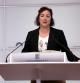 La portavoz del PSC, Alícia Romero, en una atención a los medios en el Parlament.