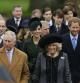 Members of the British royal family attend the traditional Christmas Day church service, at St. Mary Magdalene Church in Sandringham, England, Dec. 25, 2015. In the foreground, Prince Charles, and Camilla, the Duchess of Cornwall, followed by from left, Prince William, Kate, the Duchess of Cambridge and Prince Harry. Prince Harry’s explosive memoir, with its damning allegations of a toxic relationship between the monarchy and the press, is likely to accelerate the pace of change already under way within the House of Windsor following the death of Queen Elizabeth II. (AP Photo/Matt Dunham, File)