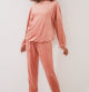 Pijama largo rombos rosa