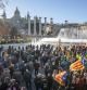 CONCENTRACION INDEPENDENTISTA EN MONTJUIC COMO PROTESTA DE LA CUMBRE HISPANO FRANCESA PARA EL TRATADO DE AMISTAD ENTRE AMBOS PAISES