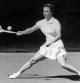 ESPAÑA TENIS TROFEO PEDRO CASAS. BARCELONA, 15/03/1959.- La tenista argentina Mary Terán de Weiss, durante las final del II Trofeo Pedro Casas, disputado contra la española Ana María Estalella en las pistas del Club de Tenis de San Gervasio de la ciudad condal. EFE/Carlos Pérez de Rozas/jgb