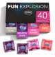 Durex Fun Explosion, pack de 40 preservativos de diferentes tipos