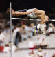 FILE - Dick Fosbury, of the United States, clears the bar in the high jump competition at the 1968 Mexico City Olympics. Fosbury, the lanky leaper who completely revamped the technical discipline of high jump and won an Olympic gold medal with his “Fosbury Flop,” has died after a recurrence with lymphoma. Fosbury died Sunday, March 12, 2023, according to his publicist, Ray Schulte. He was 76. (AP Photo/File)