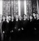 ESPAÑA PROCLAMACIÓN DE LA SEGUNDA REPÚBLICA: Madrid, 14-4-1931.- Niceto Alcalá Zamora (1º fila, 3º iz) durante su toma de posesión como presidente del Gobierno Provisional de la República. Junto a él, Francisco Largo Caballero (1º fila, 2º iz), que asume la cartera de Trabajo y Previsión Social, y Rafael Sánchez Guerra (4º iz). EFE/Díaz Casariego/jt