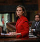 La secretaria general del PP, Cuca Gamarra, durante una intervención en el Congreso