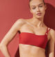 Top bikini asimétrico arandela rojo
