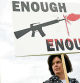(FILES) In this file photo taken on June 11, 2022 gun control advocates participate in the